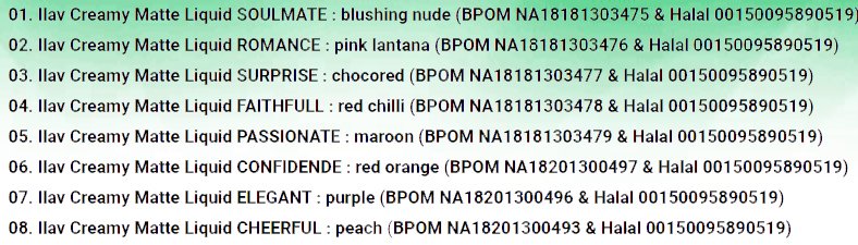 Bpom Ilav Creamy Matte Liquid
