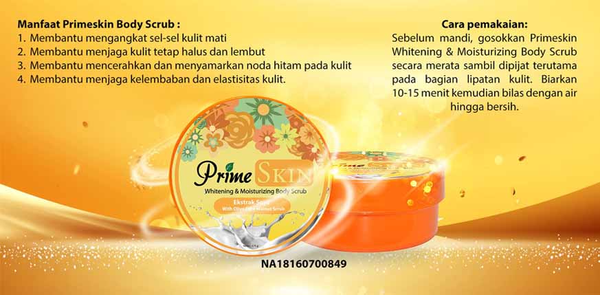 Khasiat dari Komposisi Prime Skin Whitening and Moisturizing Body Scrub